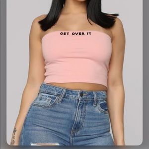 Pink tube top